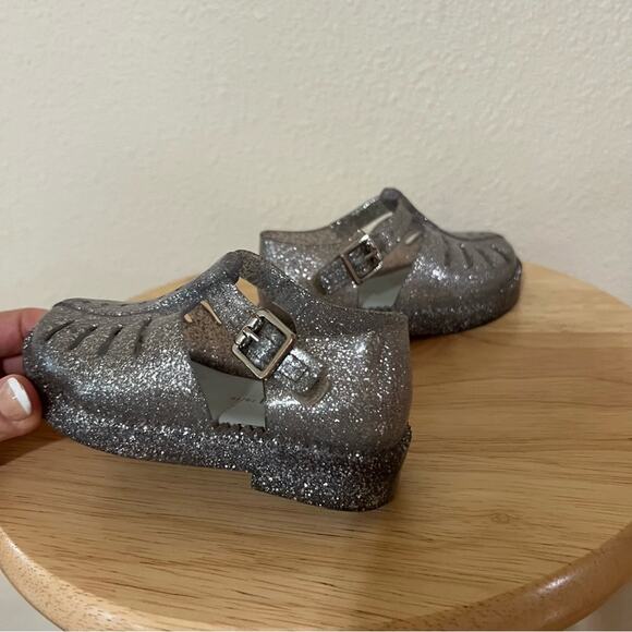 Mini Melissa Aranha silver glitter fisherman sandal toddler 7 - Picture 2 of 11